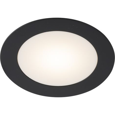 Faretto incasso tondo nero LED 10W 4000K IP44 Tottori Shilo (1/2)