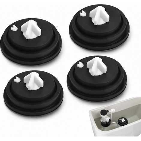 Pack de 4 membranes diaphragme pour chasse d’eau WC : rondelles en caoutchouc et pièces plastiques durables, compatibles avec vannes à entrée latérale et inférieure. Faciles à installer sans outils, e (1/5)
