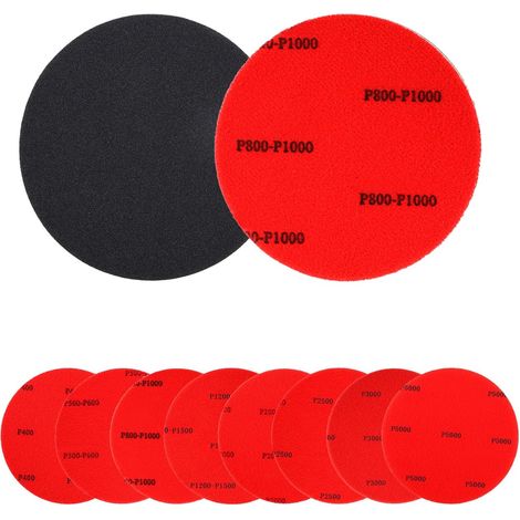 8pcs Patins de Ponçage de Bowling avec 8 Types de Grains, 12,5cm Kit de Pad Polissage Boule Bowling Tampons Abralon de Bowling Kit de Resurfaçage de Bowling Accessoires de Bowling (Rouge) (1/5)