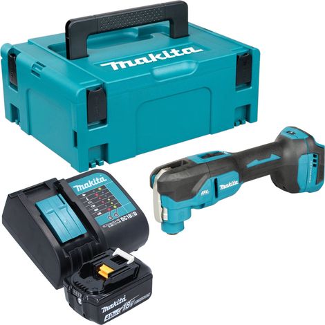 Herramienta multifunción a batería Makita DTM 53 SM1J de 18 V con OIS / Starlock sin escobillas + 1 batería de 4,0 Ah + cargador + maletín Makpac (1/5)