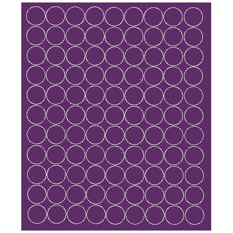 Adesivi circolari da 4 cm, adesivi circolari a pois, 99 pezzi, viola opaco