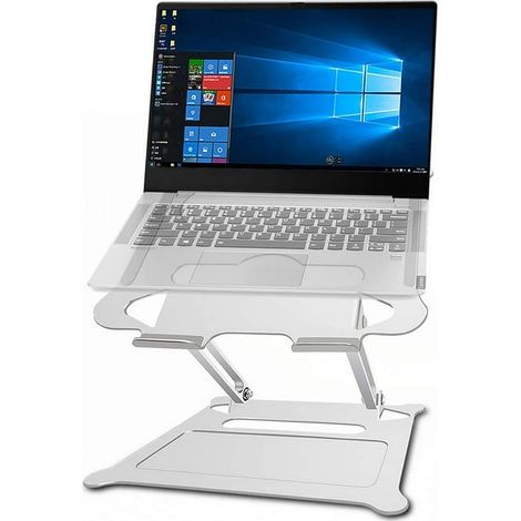 Notebook computer stand, aluminum computer stand with ventilation and cooling function, ergonomic portable multi-angle height adjustable laptop stand, laptop stand (1/5)