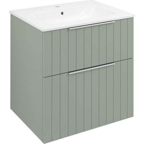 Sapho Cirasa - Mueble para lavabo Strip 59x64x46 cm, 2 cajones, verde CR601-4444S (1/5)