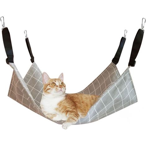 Cat hammock, pet cage, adjustable straps, suitable for pets up to 9 kg (57 x 47 cm) (1/5)