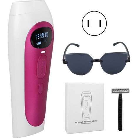 Appareil d'épilation IPL 5 niveaux d'énergie, 2 modes flash, épilateur portatif 100-240V avec prise US (1/5)