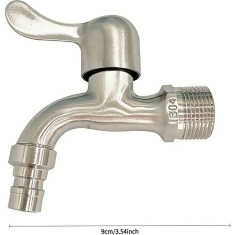 TAISHENGDA - Gartenarmatur aus Edelstahl 304, Wandmontageadapter für den Außenbereich, geeignet für Gärten, Balkone, Mopps, Spülbecken usw. (7006 Präzisionsgeformter Griff) (1/5)