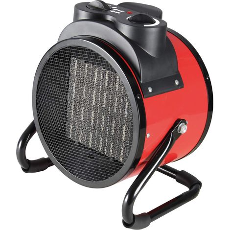 Valex 1860106 - Generatore aria calda, 3kW, 2 livelli di potenza, Rosso/Nero, 26 x 20.5 x 29.5 cm (1/5)