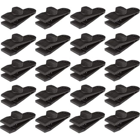 Lot de 20 Clips de Fixation Robustes pour bâche, Pinces de Verrouillage Multi-usages, vis à Pouce pour Maintenir Les Accessoires de Camping, auvent, Voiture, Bateau, Piscine (1/4)