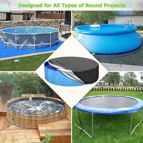 Housse de Piscine - Tissu Oxford - Imperméable et Pliable - Pour Chien et Enfant - 122 x 30 cm à 160 x 90 cm - 1 Pièce (1/5)