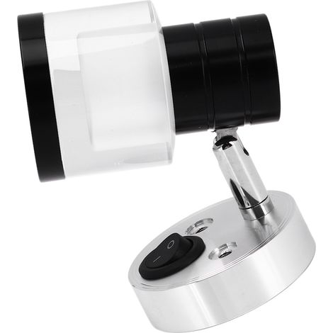 Lampe de lecture LED jaune 3000K 3W, alimentation DC12V, tête orientable, pour camping-car, yachts, bateaux et placards (1/5)