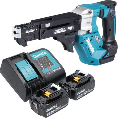 Makita DFR 552 SF Avvitatore a batteria con caricatore 18 V 25 - 55 mm Brushless + 2 batterie 3,0 Ah + caricabatterie