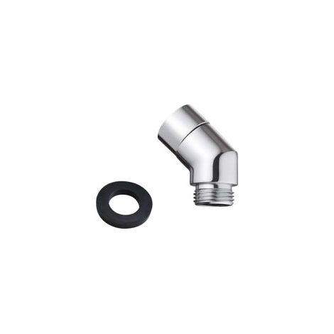 Adaptateur de Douchette 135°, Pièce Coudée pour Tuyau Douche, Accessoire Pratique en Argent pour Salle de Bain (1/5)