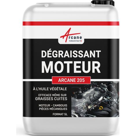 Arcane Industries – Dégraissant moteur écologique 5L – Élimination graisses épaisses et cambouis – Compatible métaux et plastiques techniques – Ininflammable (1/2)