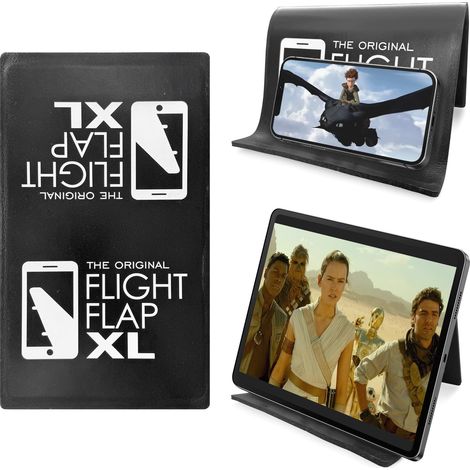 Support de tablette en avion, support flexible pour téléphone portable et tablette extra large 30,5 x 17,8 cm, support pliable pour bureau, lit, gadgets d'avion pour longs voyages (1/5)