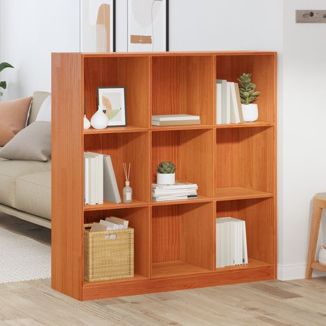 Bücherregal Wachsbraun 104 x 33 x 110 cm Massives Kiefernholz