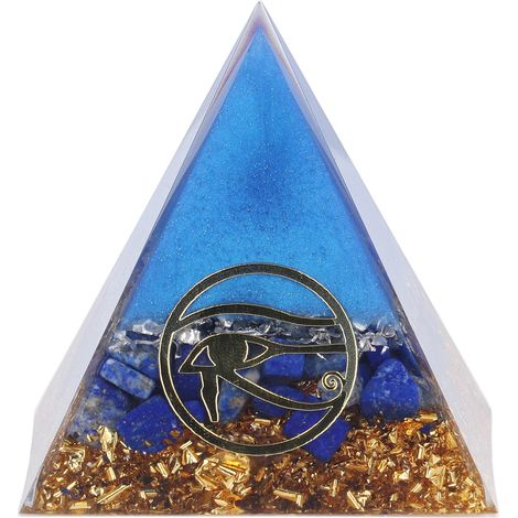 Pyramide d'Orgone en Cristal pour Bureau et Chambre - Design Unique et Durable pour Énergie Positive et Sérénité (1/5)