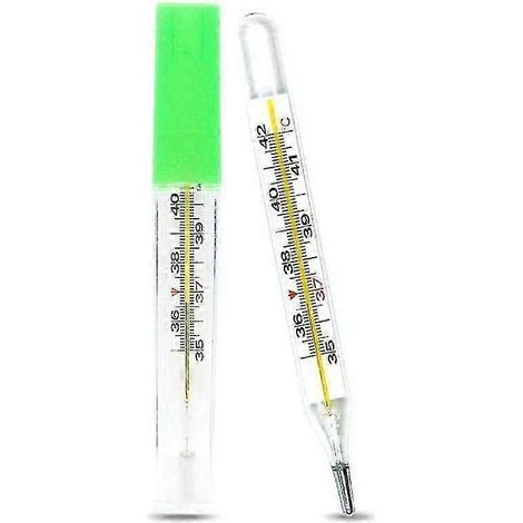 Thermomètre médical à mercure en verre, grand écran, équipement de mesure clinique (1/5)