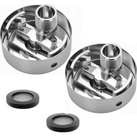 2 Pièces Adaptateur Robinet Douche, Adaptateurs Réglables Mitigeur Douche, Raccords en Laiton de Type S, de 1/2 Pouce à 3/4 Pouce, pour le Réglage des Vannes D'eau et la Réparation des Fuites (1/5)