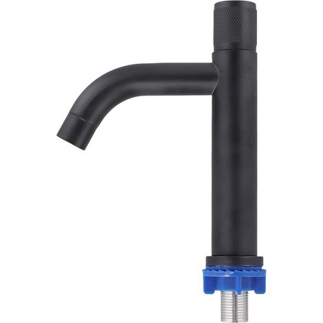 Mitigeur de lavabo inox noir monocommande pour toilettes (1/5)