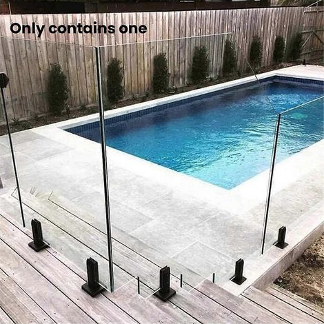 Befestigungsklammer für Glasscheiben, Poolzäune, Treppen
