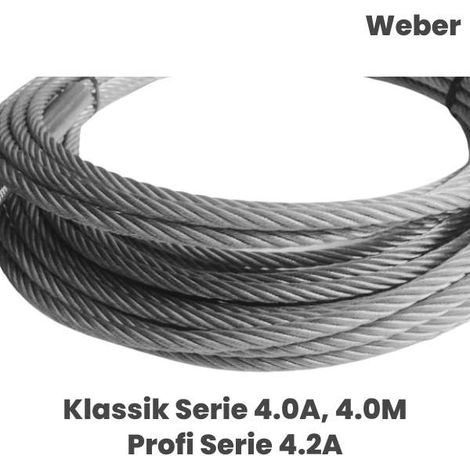Cavo di sollevamento in acciaio di ricambio Weber: Klassik 4.0A / 4.0M e Profi 4.2A (1/5)
