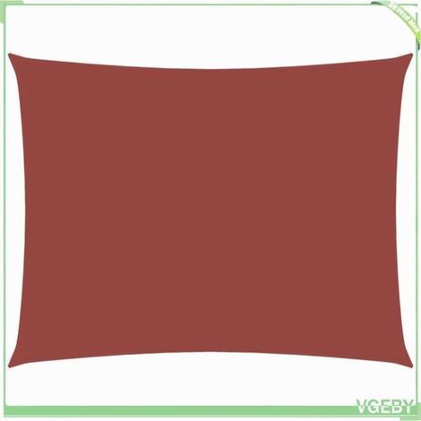 Voile de parasol - FAFEICY - 135377 - Rectangulaire 3 x 5 m - Terre cuite - Tissu Oxford PU anti-UV (1/5)