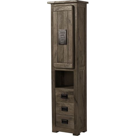 Hochschrank Mango 50x35x195 grau lackiert RAILWAY 279