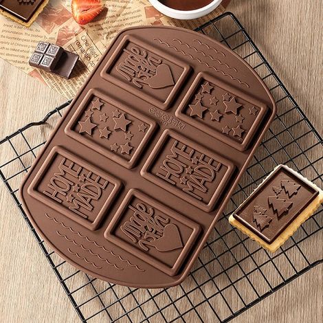 Moule À Chocolat - En Silicone Alimentaire - Forme Cœur Lettres Et Motifs Variés - Résistant De -40 °C À +230 °C - 1 Pièce (1/5)