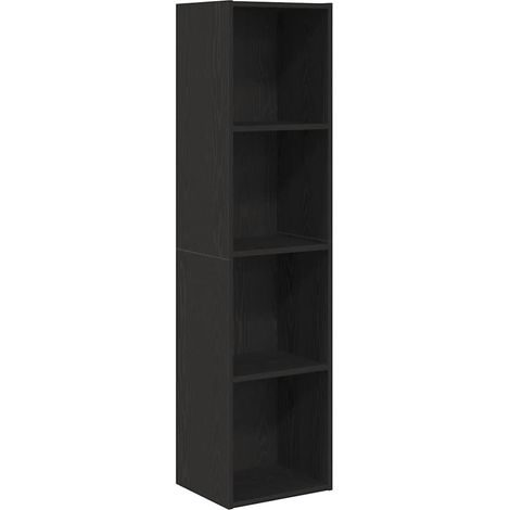 Maison Exclusive - Bücherregal Schwarz Eichen-Optik 143 x 30 x 36