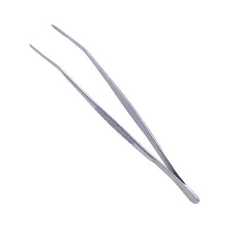 Brucelle pointue coudée – Acier inoxydable – Forme coudée – 155 mm – MOB