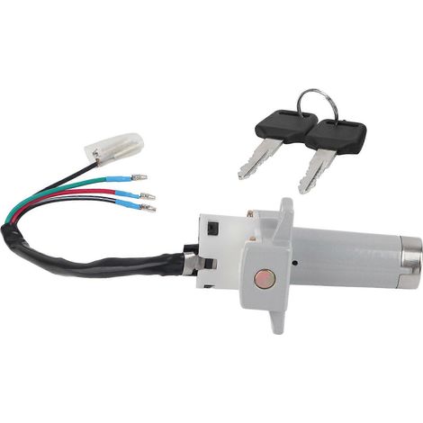 Antivol de contact pour moto, 4 fils, 2 clés, alliage d'aluminium et ABS, pour tricycle et véhicule tout-terrain (1/5)