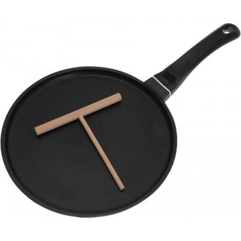 Poêle À Crêpes - 26 Cm - Revêtement Anti-adhésif Téflon - Compatible Tous Feux Y Compris Induction - 1 Pièce