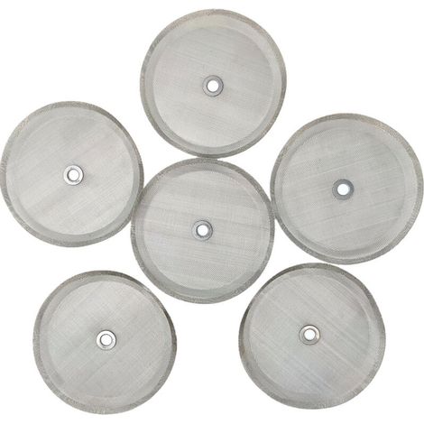 Filtre de remplacement pour machine à café, maille en acier inoxydable de 10,2 cm avec anneau métallique 800 - 1000ml (1/3)