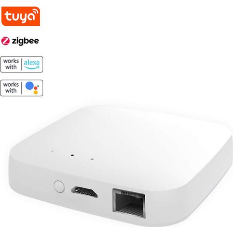 Passerelle filaire Tuya Zigbee pour la domotique intelligente des appareils Zigbee. Application smartphone pour le contrôle à distance. Compatible avec Google Assistant. Smart Life. (1/5)
