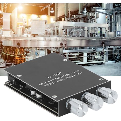 Carte d'amplificateur numérique Bluetooth stéréo Hi-Fi 2.0 ZK-502T pour haut-parleurs - Amplification audio avec filtrage (1/5)