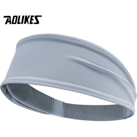 (Bleu) Bandeau de sport unisexe, antidérapant et évacuant l'humidité, adapté au fitness, à la course à pied, au cyclisme et au yoga. (1/3)