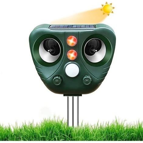 Outdoor Cat and Dog Repellent, Ultrasonic, IP66 Waterproof, Solar and USB Charging