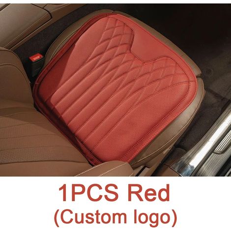 Coussin de siège auto en cuir Nappa (rouge) avec soutien lombaire pour Mazda 2, 3, 5, 6, Atenza, Axela, CX30, CX4, CX5, CX8 et CX9 (1/5)