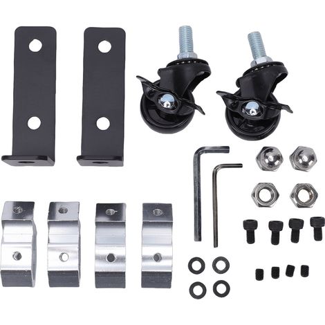 Kit de 2 Roulettes Rotatives 360° pour Boîte à Outils - avec Frein, Capacité 200 lbs (90kg)