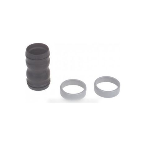 Connessione in gomma nera + 2 anelli grigi per Nilfisk Advance 2234400 aspirapolvere