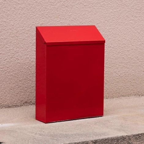 Boîte aux lettres en métal avec serrure, boîte aux lettres universelle et polyvalente pour l'extérieur (rouge) (1/5)