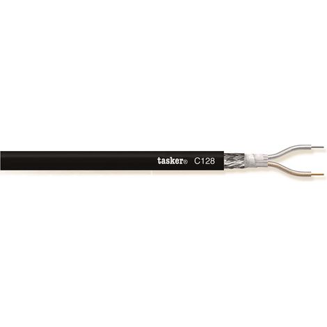 Cable Microphone en bobine 2x 0.35 mm² 100 m Noir (1/2)
