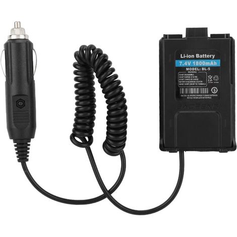 Chargeur de voiture 12V pour adaptateur de batterie de talkie-walkie Baofeng UV5R-AquaForge (1/5)