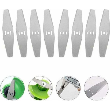 Coupe Bordure Lame De Rechange, 16Pcs Lames Métal Coupe Bordure, Lame Tondeuse à Gazon Universelle, pour Coupe Bordure sans Fil Garniture De Jardin,Metal Blade (1/2)