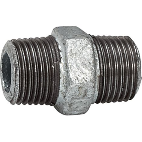 Riegler Doppelgewindenippel 280 AG/AG R 3/4 Temperguss schwarz feuerverz.