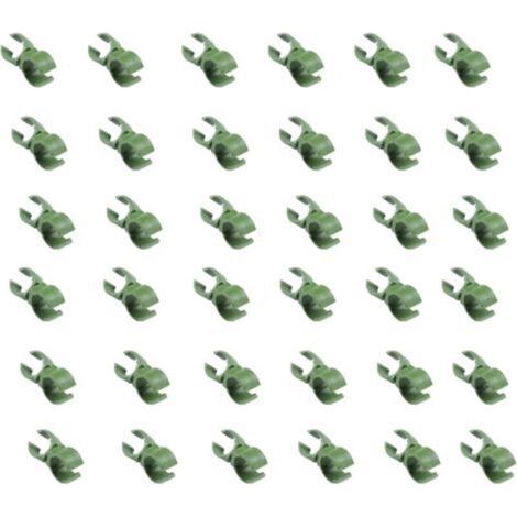 Lot de 36 clips de fixation universels pour treillis de plantes, 20 mm, support de fixation rotatif en plastique pour serre de jardin, verger, cage à tomates