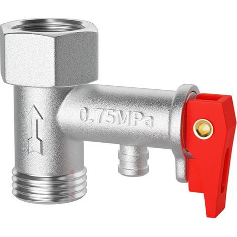 Water heater safety component, 0.75 MPa pressure relief valve, compatible with Tokaneit electric water heater W red model. (1/5)