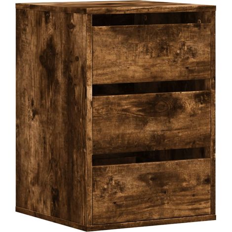 vidaXL Corner Chest of Drawers Smoked Oak 40x41x58 cm Engineered Wood