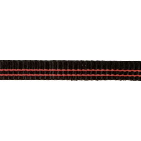 Cinghia in polipropilene nero/rosso 24 mm lunghezza 5 metri - masidef (1/2)