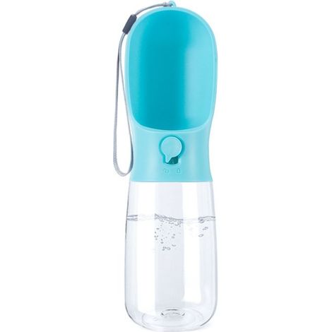 Bouteille d'eau pour chien, bouteille d'eau de voyage portable pour promener le chien, fontaine à boire extérieure multifonctionnelle pour chiens et chats (1/4)